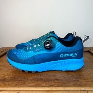 Icebug Women's NewRun BUGrip GTX Size 8.5 Mist Blue / Aqua